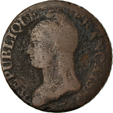 Munten, Frankrijk, Dupré, 5 Centimes, 1800, Geneva, FR, Bronze, KM:640.6