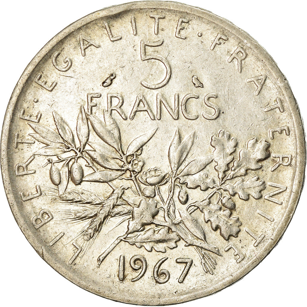 Coin, France, Semeuse, 5 Francs, 1967, Paris, EF(40-45), Silver, KM:926
