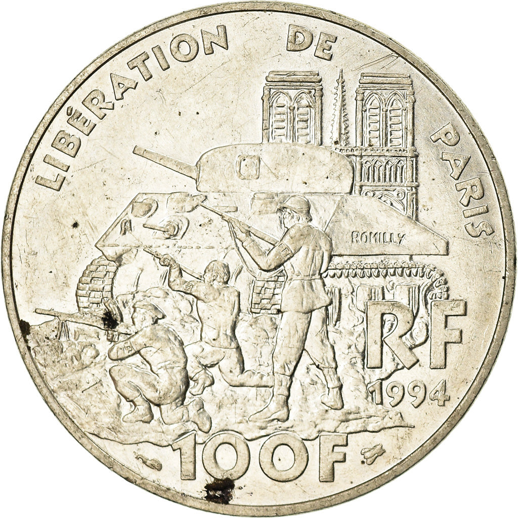 Monnaie, France, Libération de Paris, 100 Francs, 1994, Paris, TTB+, Argent