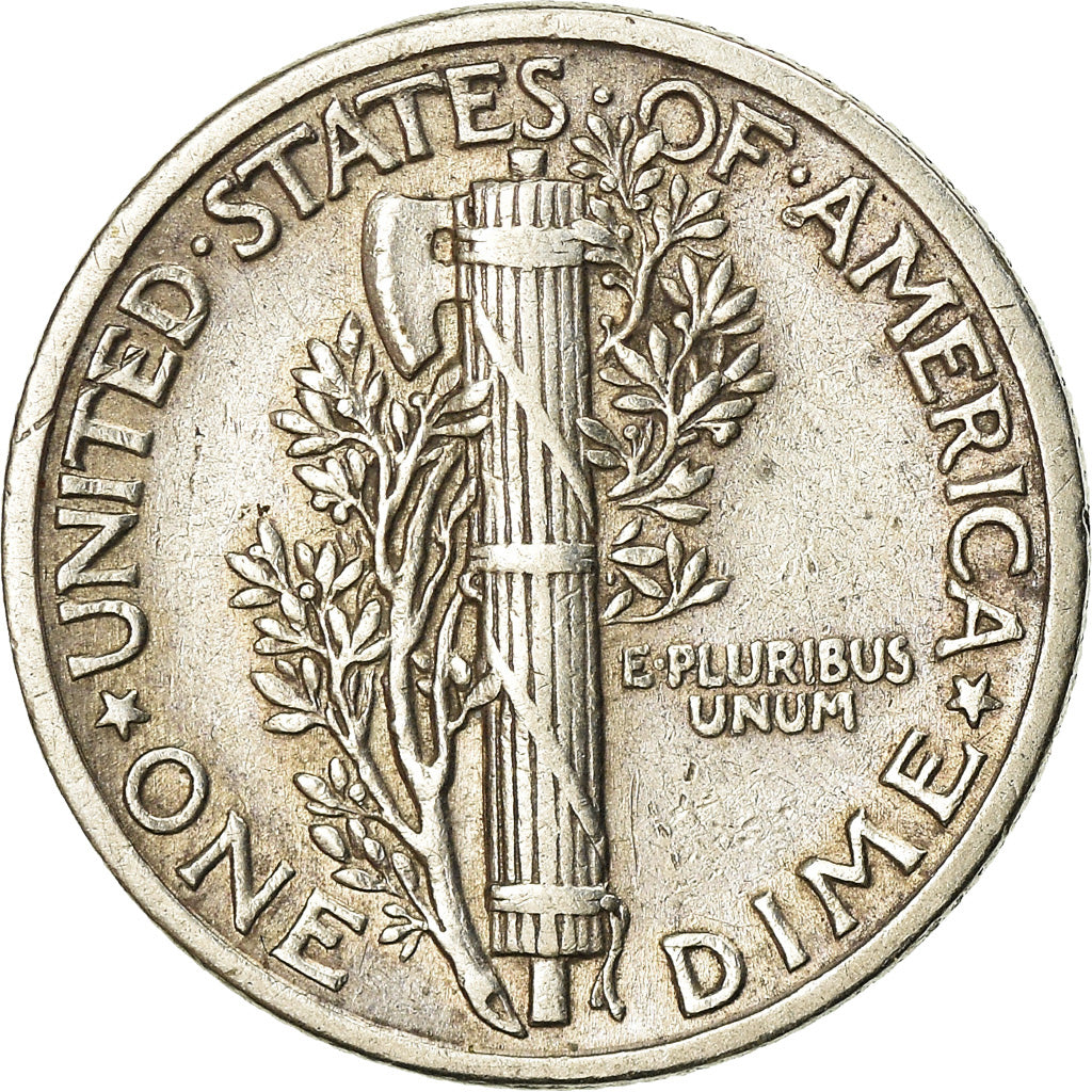 Coin, United States, Mercury Dime, Dime, 1941, U.S. Mint, Philadelphia