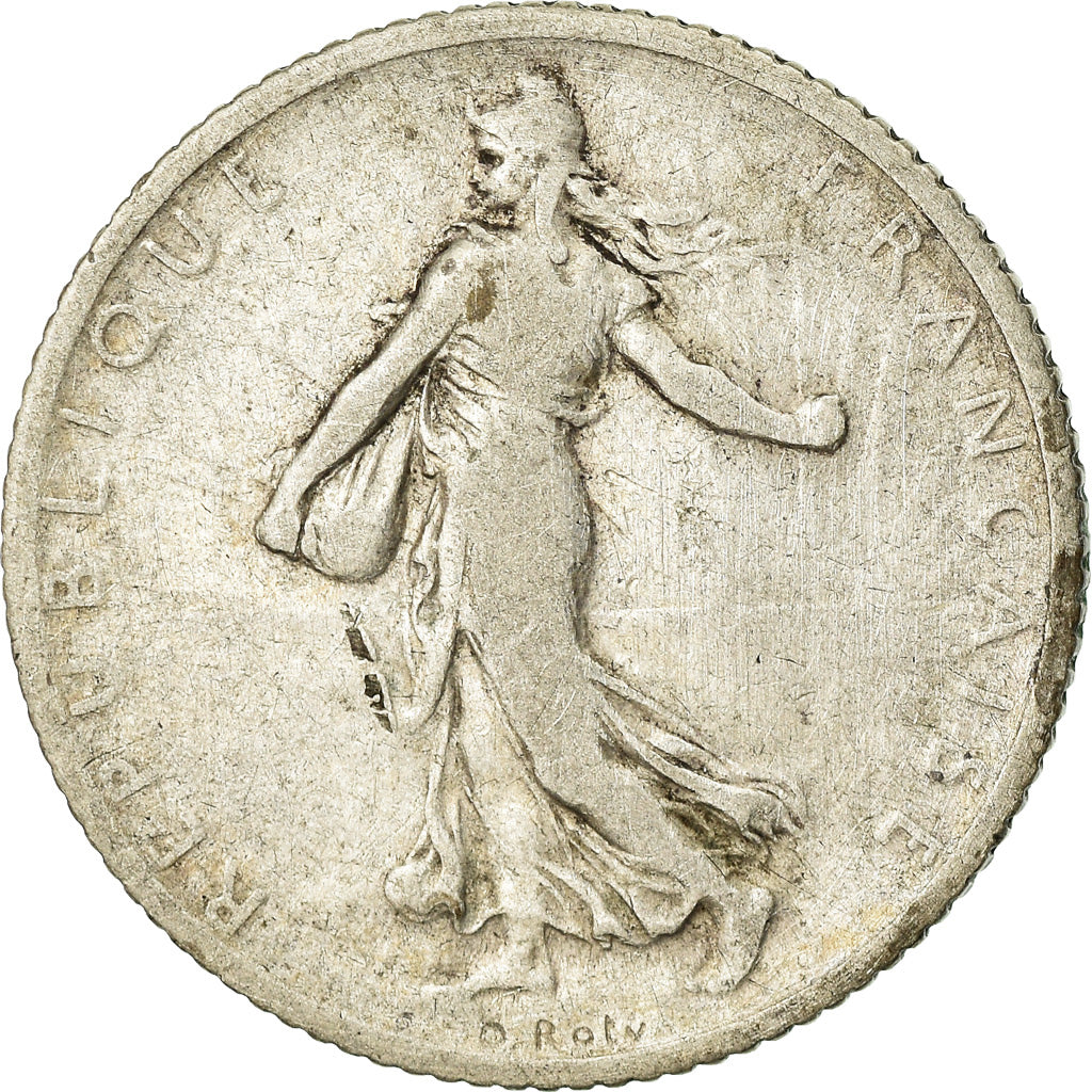 Moneta, Francja, Semeuse, Franc, 1906, Paris, VF(20-25), Srebro, KM:844.1