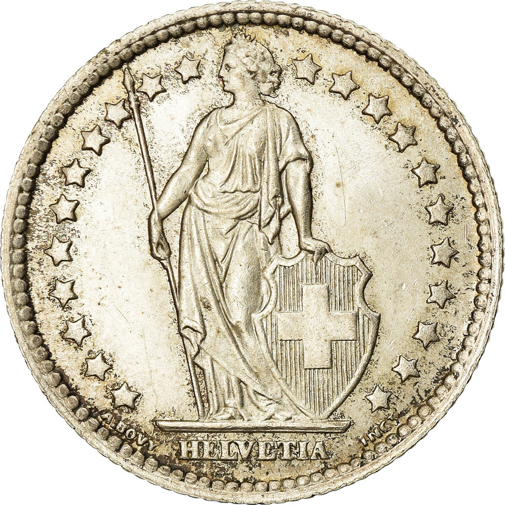 Coin, Switzerland, Franc, 1931, Bern, AU(55-58), Silver, KM:24