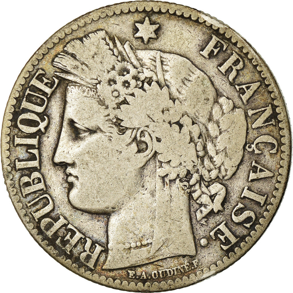 Münze, Frankreich, Cérès, 2 Francs, 1873, Paris, S, Silber, KM:817.1