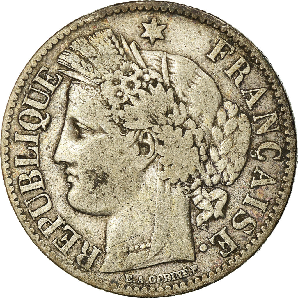 Moneta, Francia, Cérès, 2 Francs, 1887, Paris, MB+, Argento, KM:817.1