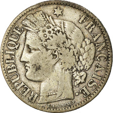 Moneta, Francia, Cérès, 2 Francs, 1887, Paris, MB+, Argento, KM:817.1