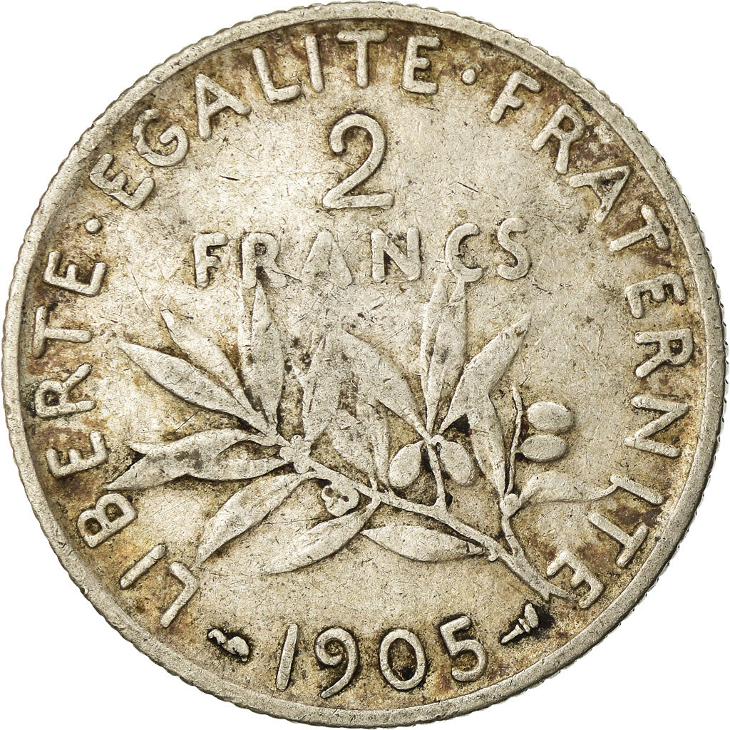 Monnaie, France, Semeuse, 2 Francs, 1905, Paris, TB+, Argent, Gadoury:532