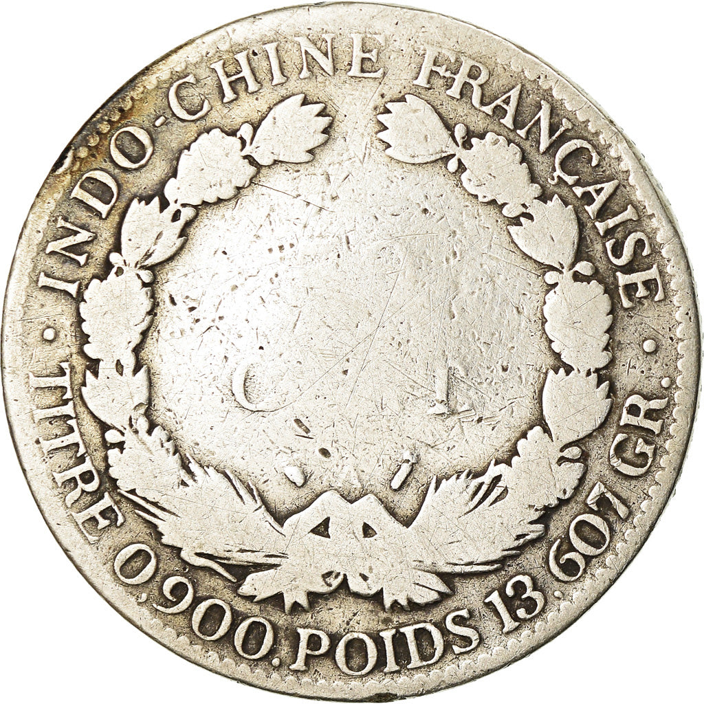 Munten, Indochina, 50 Cent, 1895, Paris, FR, Zilver, Lecompte:257