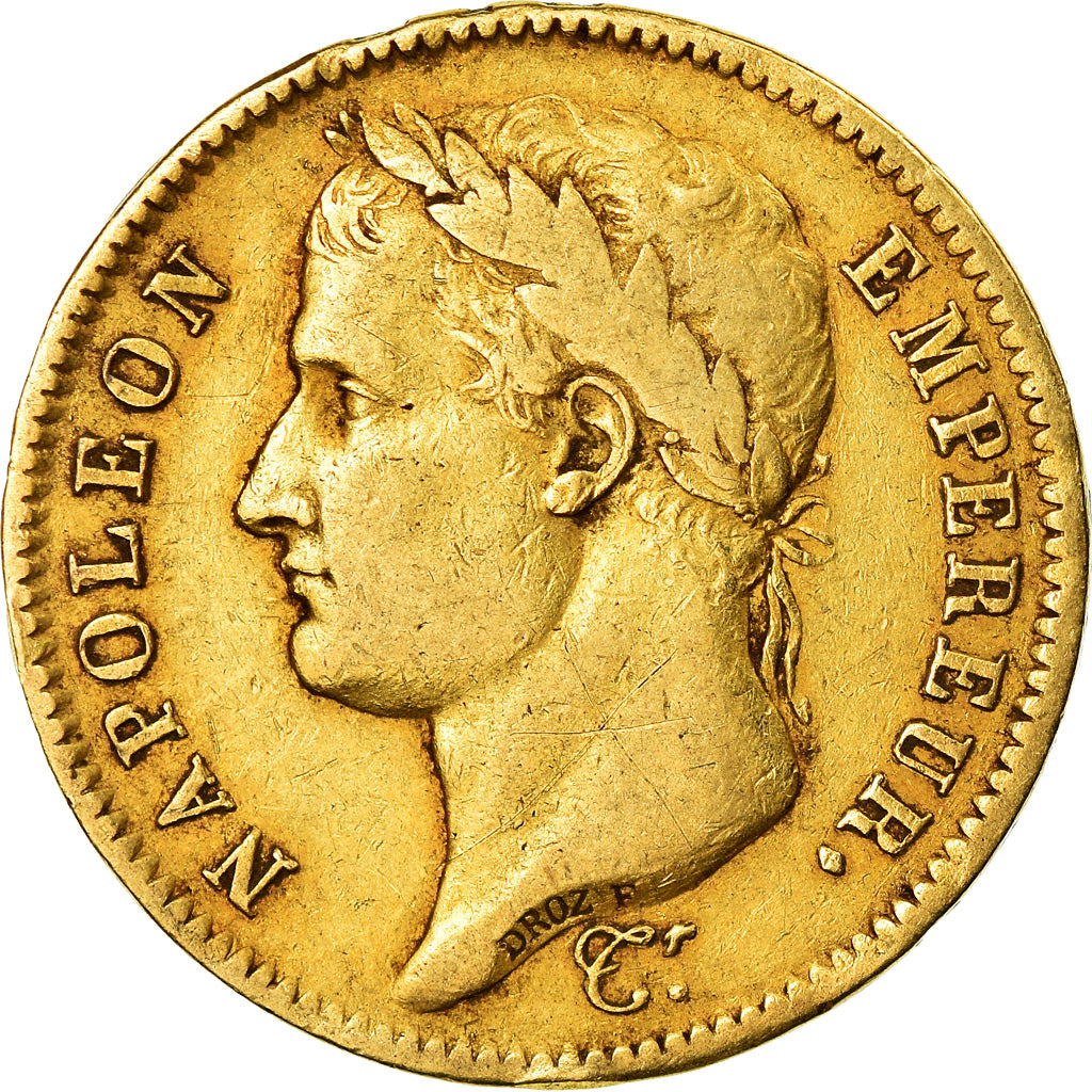 Moneta, Francia, Napoléon I, 40 Francs, 1810, Lille, BB, Oro, KM:696.6