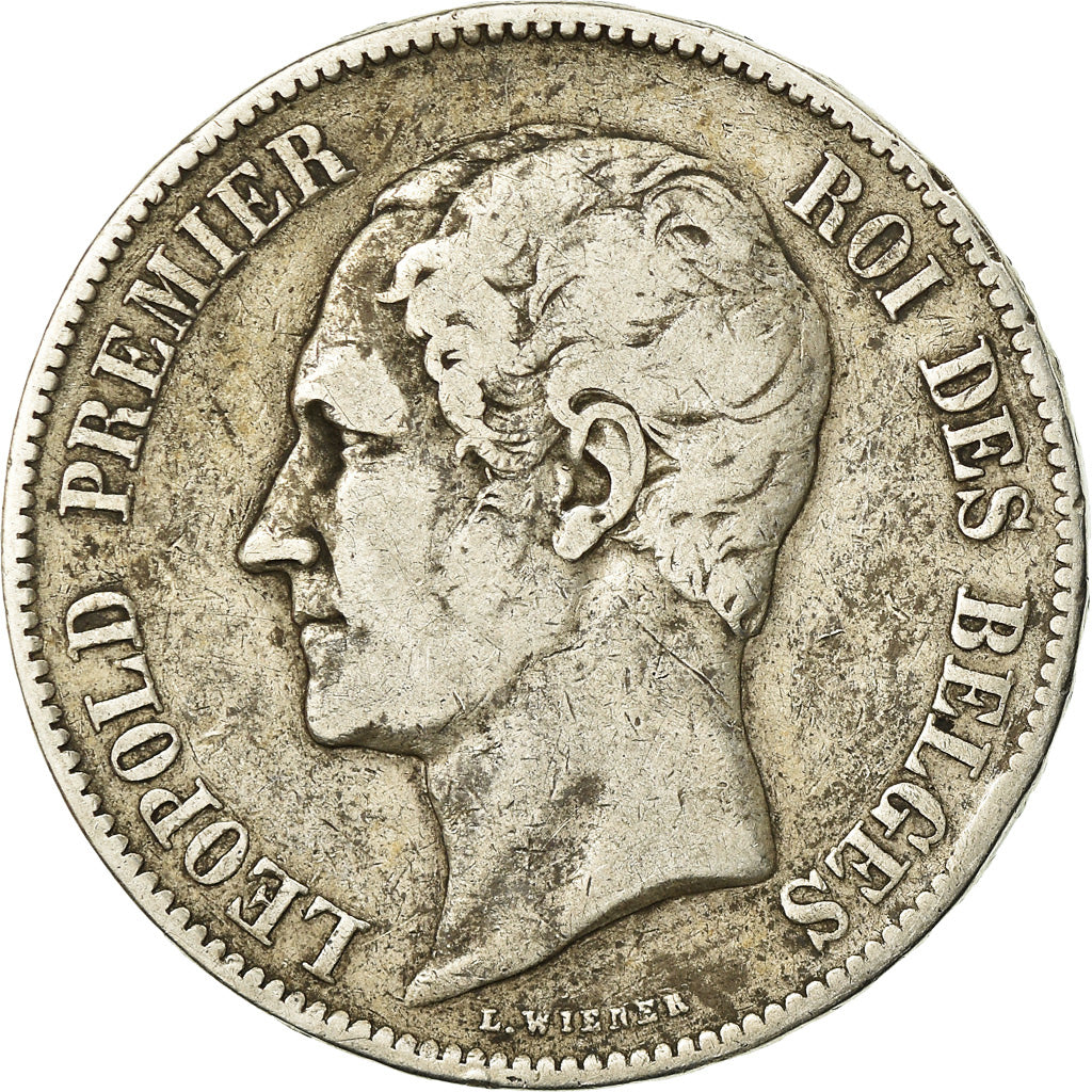 Coin, Belgium, Leopold I, 5 Francs, 5 Frank, 1850, VF(30-35), Silver, KM:17