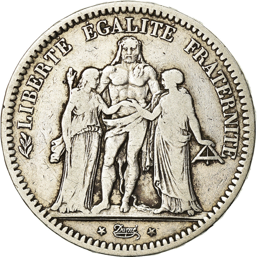 Coin, France, Hercule, 5 Francs, 1848, Paris, VF(30-35), Silver, KM:756.1