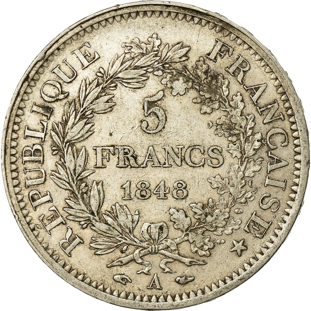 Coin, France, Hercule, 5 Francs, 1848, Paris, EF(40-45), Silver, KM:756.1