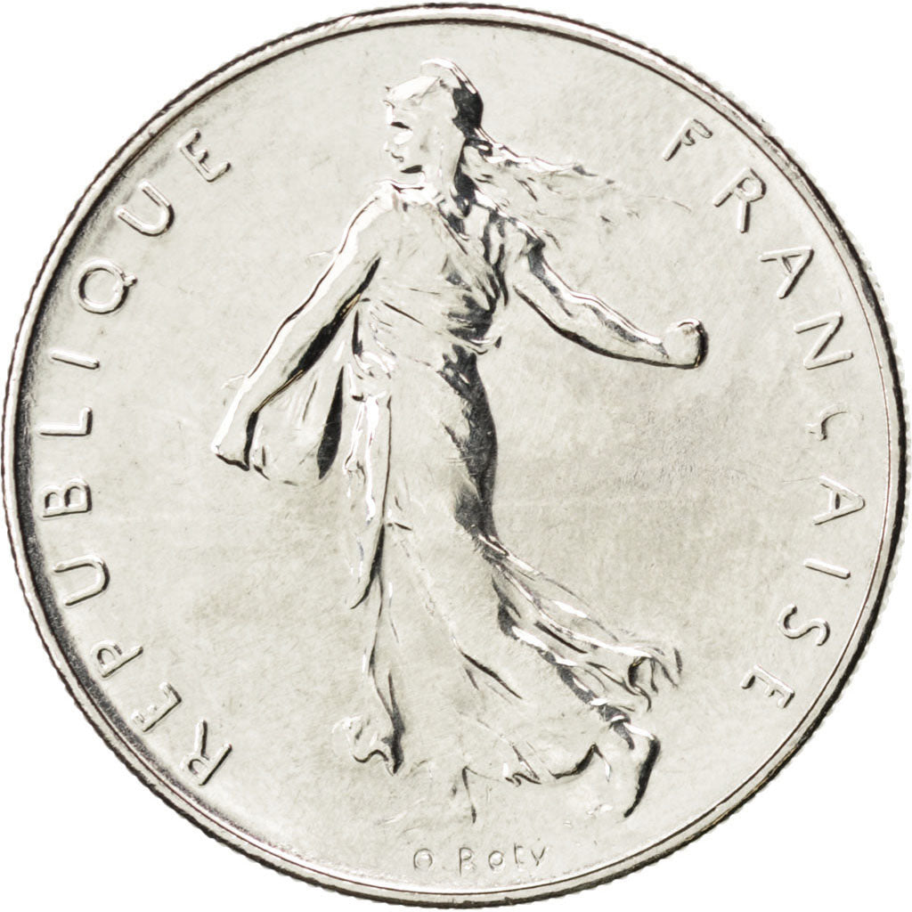FRANCE, Semeuse, Franc, 2001, Paris, KM #925.1, MS(63), Nickel, 24, Gadoury...