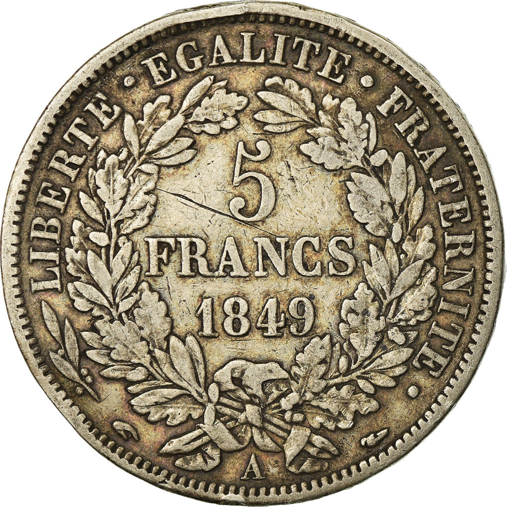 Monnaie, France, Cérès, 5 Francs, 1849, Paris, TB+, Argent, Gadoury:719
