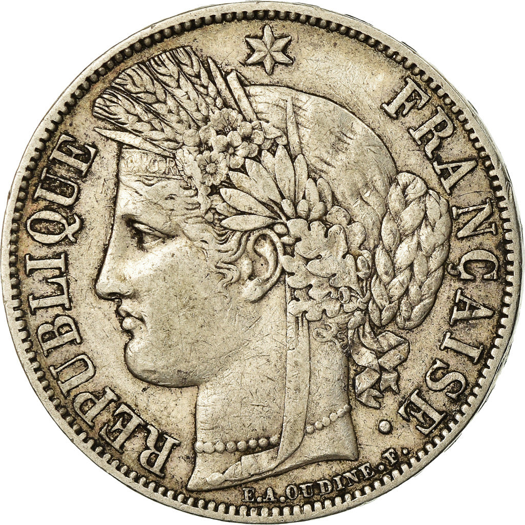 Coin, France, Cérès, 5 Francs, 1850, Paris, EF(40-45), Silver, KM:761.1