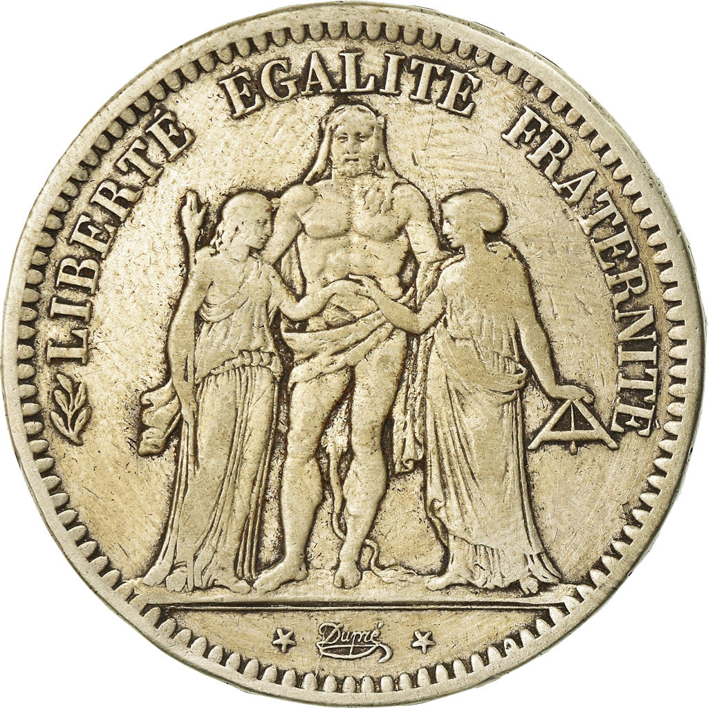 Monnaie, France, Hercule, 5 Francs, 1848, Strasbourg, TB+, Argent, KM:756.2