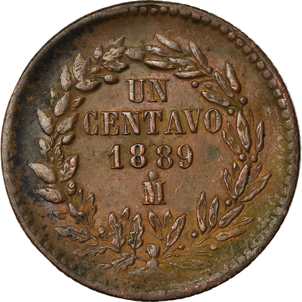 Coin, Mexico, Centavo, 1889, Mexico City, AU(50-53), Copper, KM:391.6