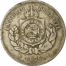 Monnaie, Brésil, Pedro II, 200 Reis, 1876, TTB, Copper-nickel, KM:478