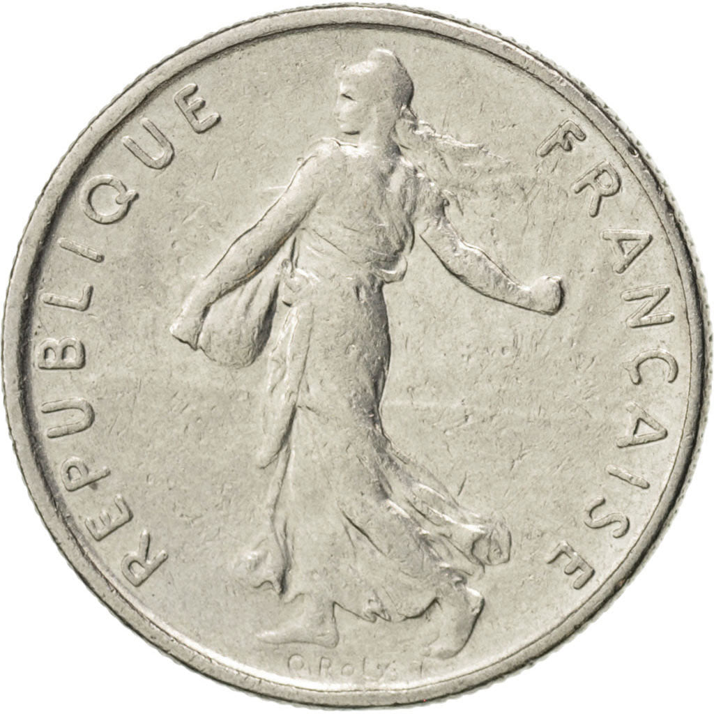 Vème République, 1/2 Franc Semeuse 1966, KM 931.1