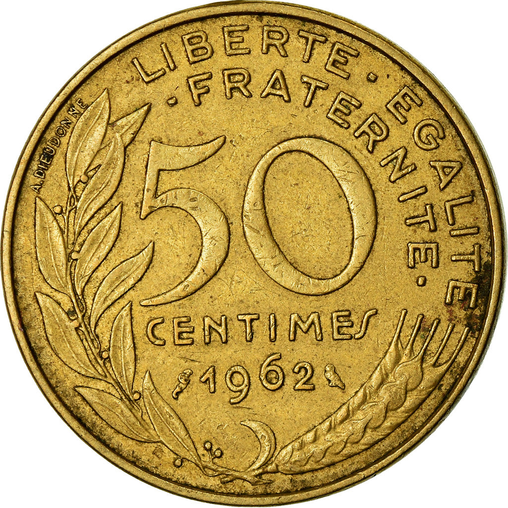Monnaie, France, Marianne, 50 Centimes, 1962, TB+, Aluminum-Bronze, Gadoury:427