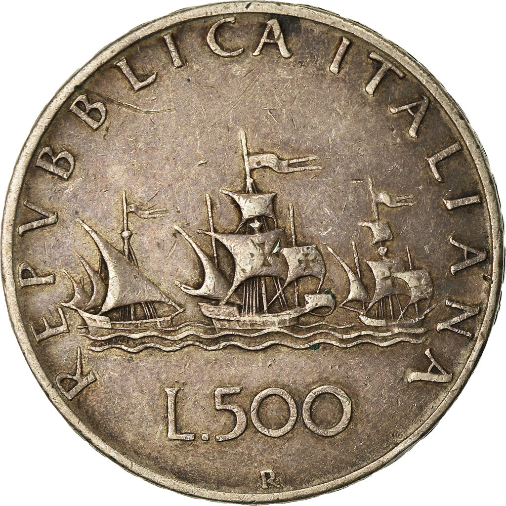 Coin, Italy, 500 Lire, 1958, Rome, AU(50-53), Silver, KM:98
