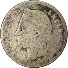 Moneda, Francia, Napoleon III, Napoléon III, 50 Centimes, 1864, Strasbourg, BC