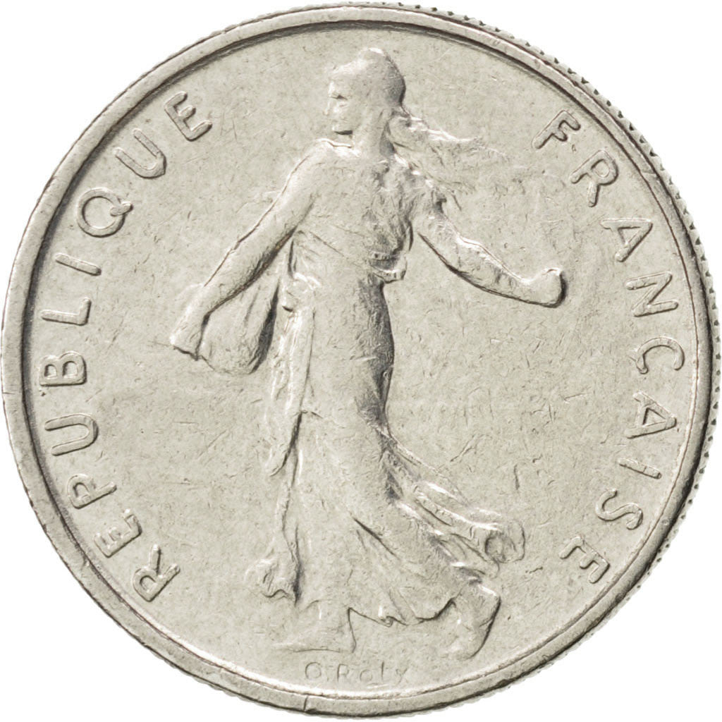 FRANCE, Semeuse, 1/2 Franc, 1967, Paris, KM #931.1, EF(40-45), Nickel, 19.5,...