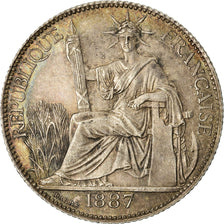 Coin, FRENCH INDO-CHINA, 20 Cents, 1887, Paris, AU(50-53), Silver, KM:3