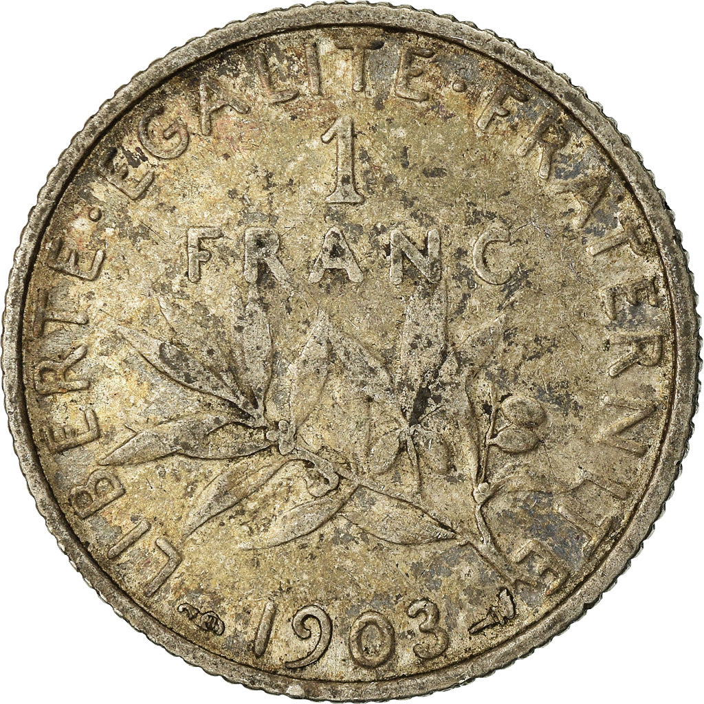 Coin, France, Semeuse, Franc, 1903, Paris, EF(40-45), Silver, KM:844.1