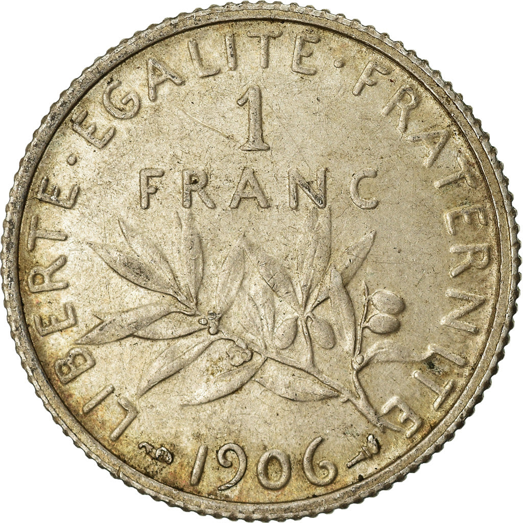 Monnaie, France, Semeuse, Franc, 1906, Paris, TTB, Argent, Gadoury:467, KM:844.1