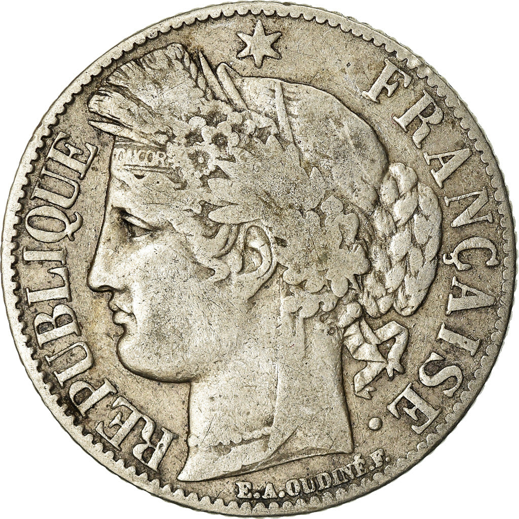 Coin, France, Cérès, Franc, 1887, Paris, VF(30-35), Silver, KM:822.1