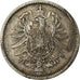 Coin, GERMANY - EMPIRE, Wilhelm I, Mark, 1881, Hambourg, VF(30-35), Silver, KM:7