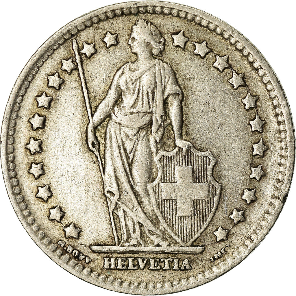 Coin, Switzerland, Franc, 1944, Bern, AU(50-53), Silver, KM:24