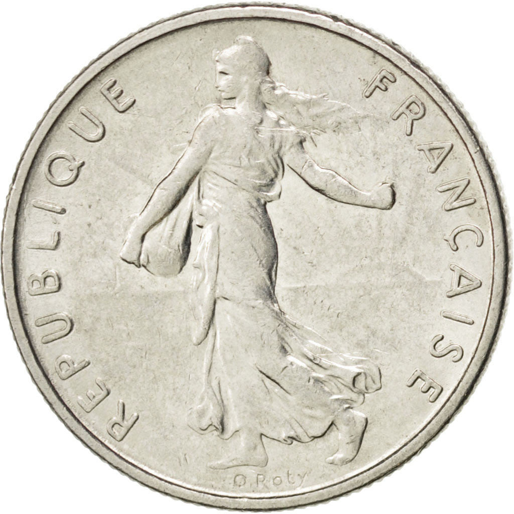 FRANCE, Semeuse, 1/2 Franc, 1971, Paris, KM #931.1, EF(40-45), Nickel, 19.5,...