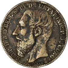 Coin, CONGO FREE STATE, Leopold II, 2 Francs, 1887, EF(40-45), Silver, KM:7