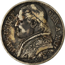 Coin, ITALIAN STATES, PAPAL STATES, Pius IX, 2 Lire, 1867, VF(30-35), Silver