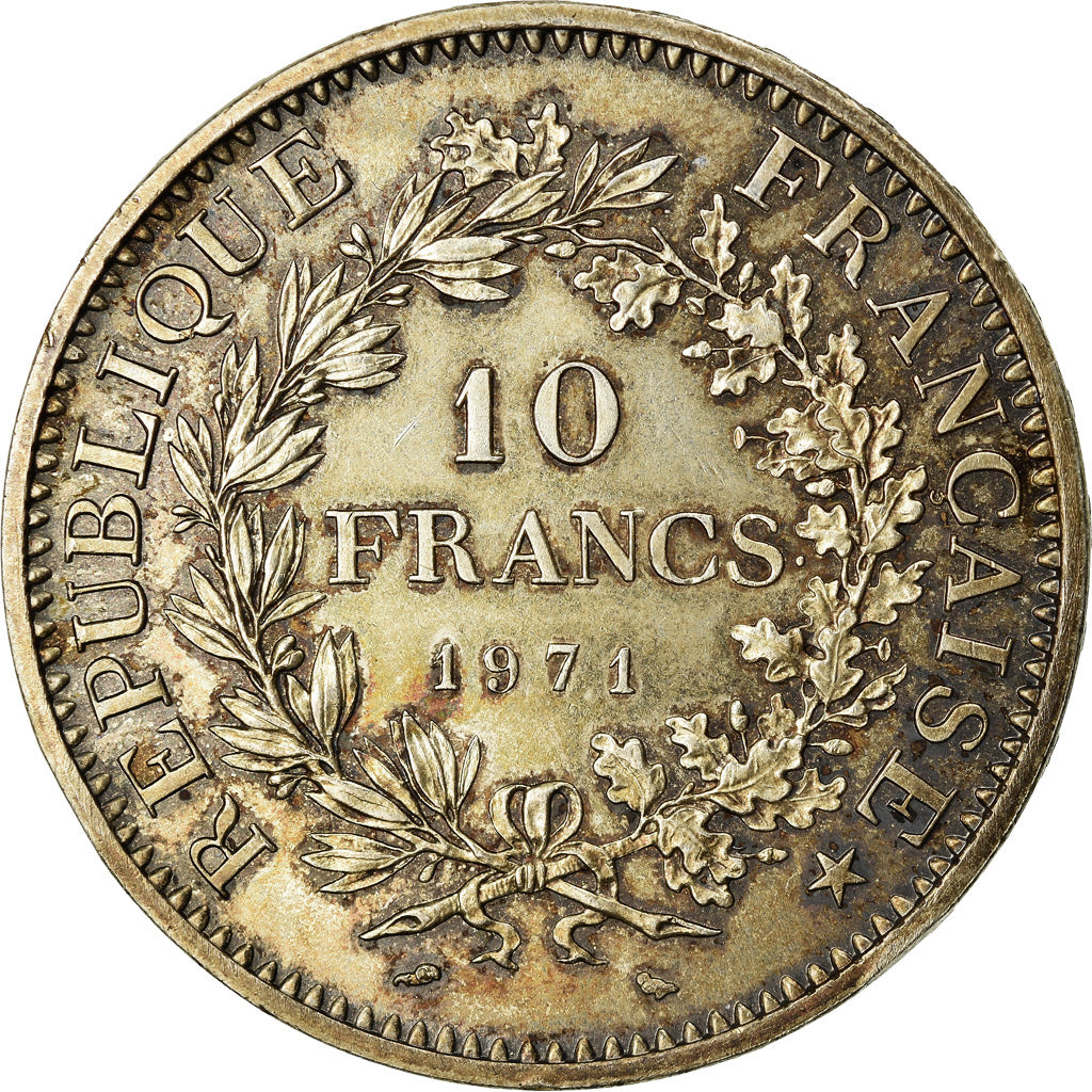 Coin, France, Hercule, 10 Francs, 1971, Paris, MS(60-62), Silver, KM:932, Le