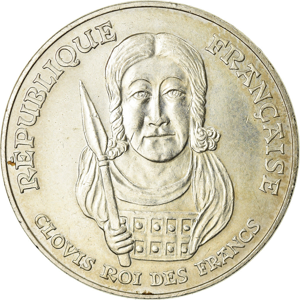 Coin, France, Clovis, 100 Francs, 1996, AU(55-58), Silver, KM:1180, Gadoury:953