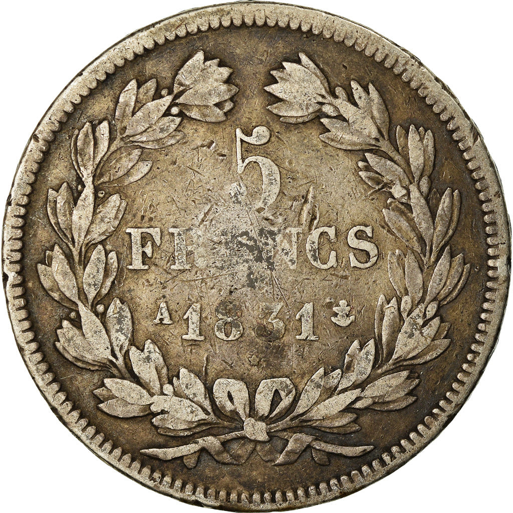 Monnaie, France, Louis-Philippe, 5 Francs, 1831, Paris, TB, Argent