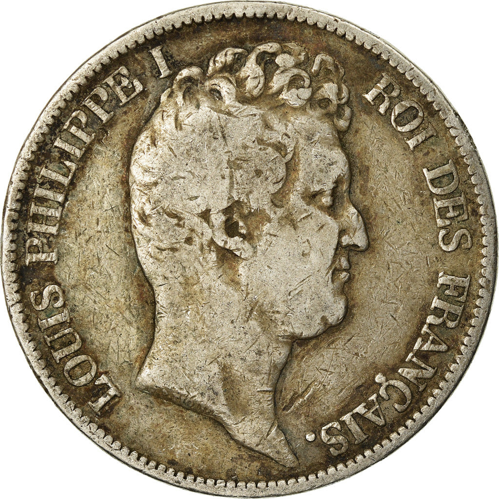 Munten, Frankrijk, Louis-Philippe, 5 Francs, 1831, Lille, ZG+, Zilver