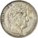 Moeda, França, Louis-Philippe, 5 Francs, 1845, Lille, EF(40-45), Prata