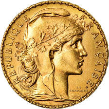 Moneda, Francia, Marianne, 20 Francs, 1911, Paris, EBC, Oro, KM:857