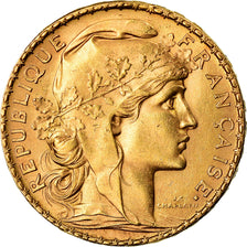 Moeda, França, Marianne, 20 Francs, 1913, MS(60-62), Dourado, KM:857