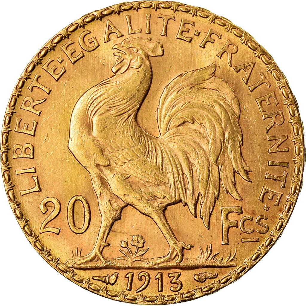Moneda, Francia, Marianne, 20 Francs, 1913, EBC+, Oro, KM:857, Gadoury:1064a
