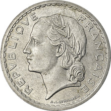 Moneta, Francia, Lavrillier, 5 Francs, 1948, Paris, 9 closed, SPL-, Alluminio