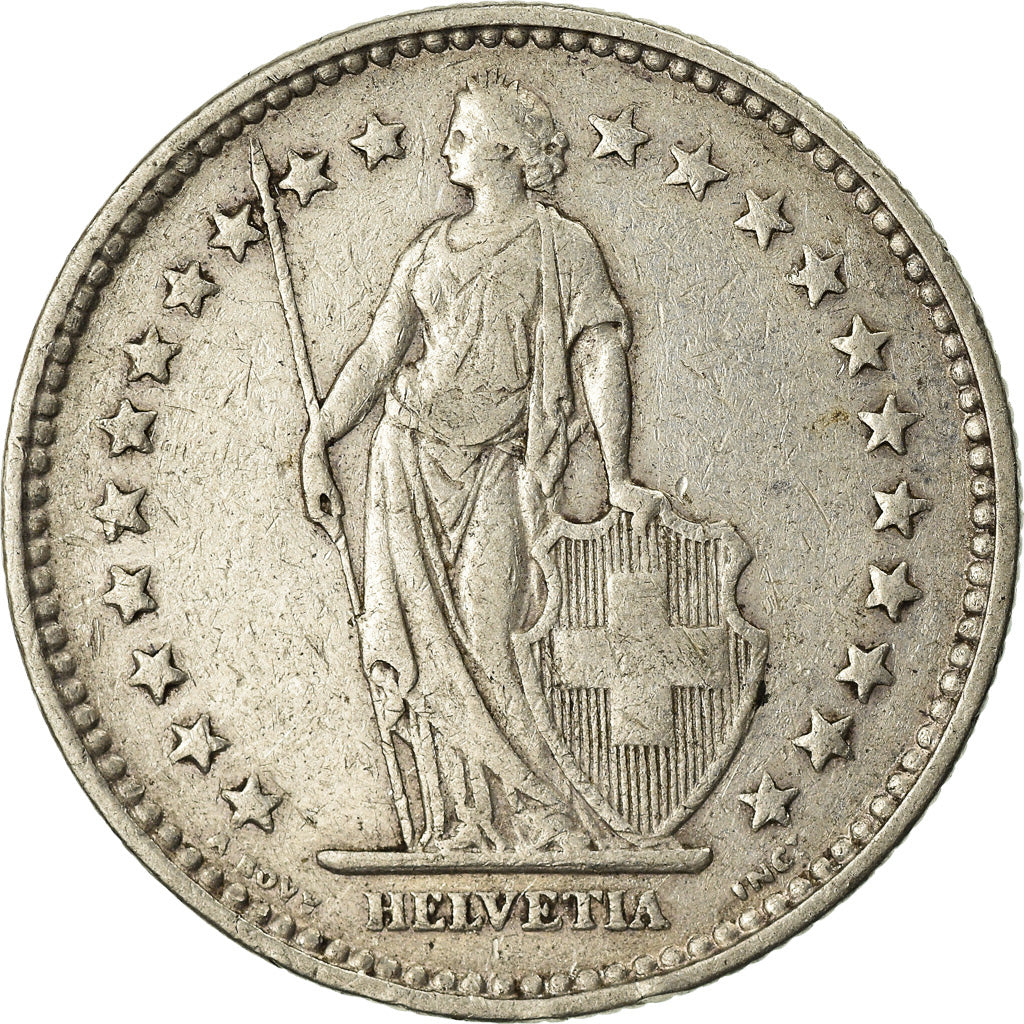Coin, Switzerland, 2 Francs, 1920, Bern, VF(30-35), Silver, KM:21
