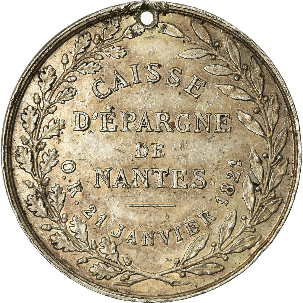 France, Token, Savings Bank, AU(50-53), Silver, Jacqmin:53