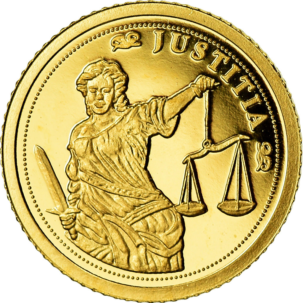 Moneda, Costa de Marfil, Justice, 1500 Francs CFA, Proof, FDC, Oro