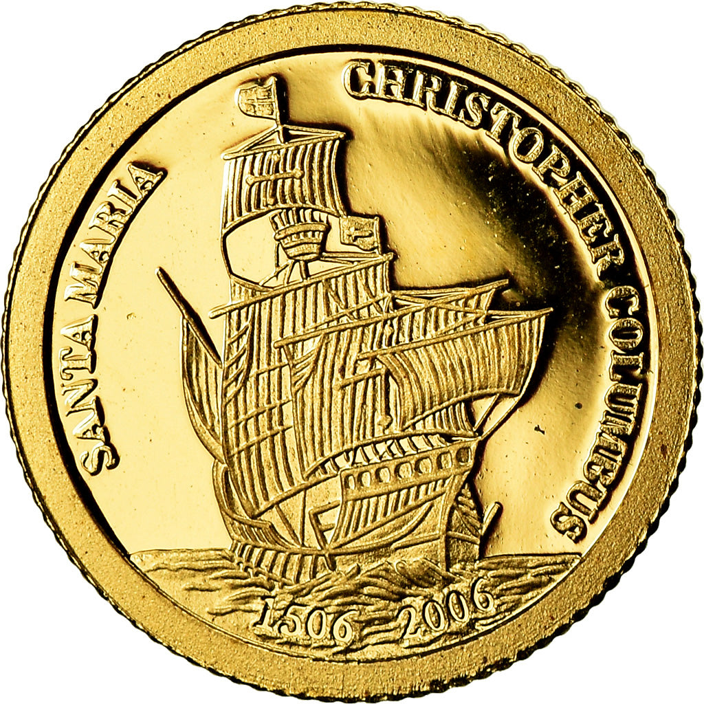 Moneda, Palaos, Christophe Colomb, Dollar, 2006, Proof, FDC, Oro