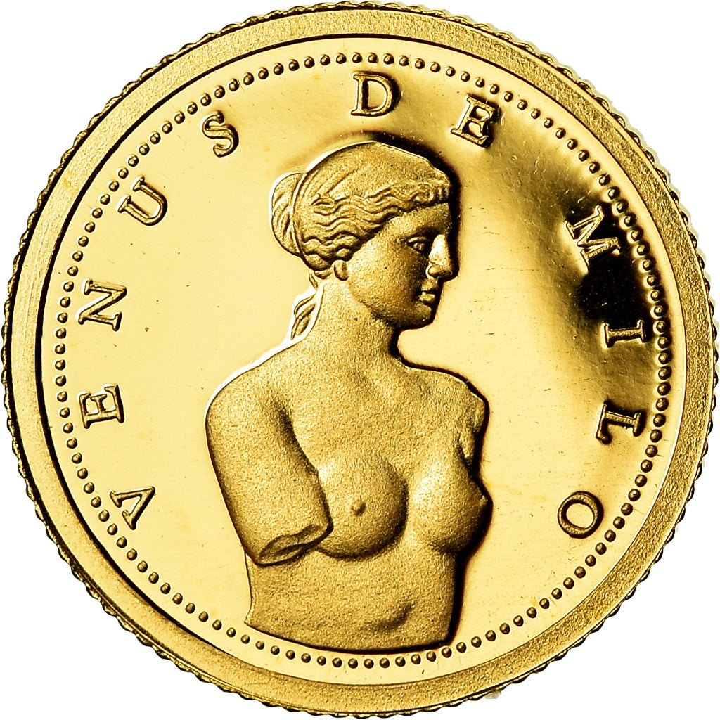 Coin, Andorra, Vénus de Milo, Diner, 2008, Proof, MS(65-70), Gold, KM:410
