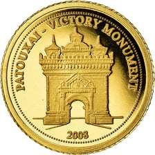Coin, Lao, 500 Kip, 2008, Valcambi, Proof, MS(65-70), Gold, KM:160